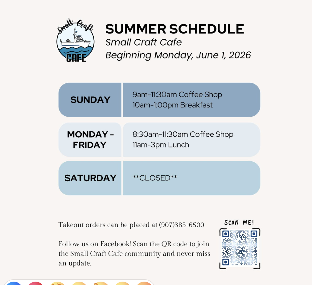 Small Craft Café summer hours